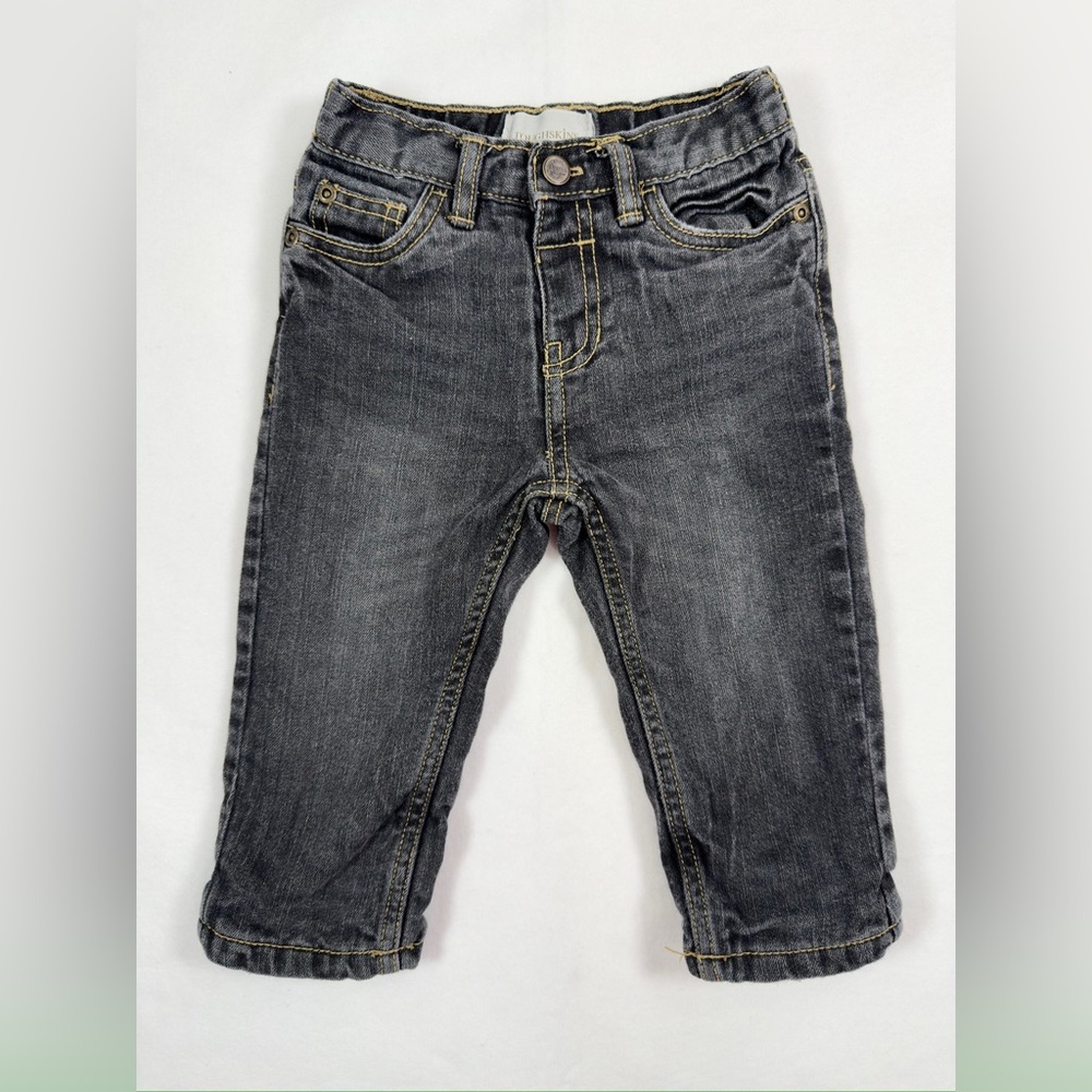 TOUGHSKINS Baby Boy’s Acid Wash Ramie Blend Fleece Lined Skinny‎ Jeans Size 18M